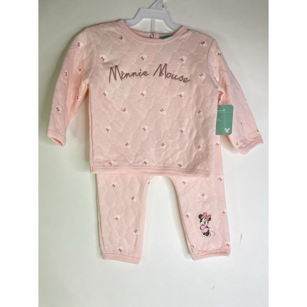Disney Minnie Mouse Knit Long Sleeve Top and Pants Outfit Set Girls 18 Months
